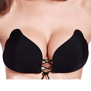Push Up Silicone Bra Seamless Invisible Strapless SIZE D CUP NEW #0097